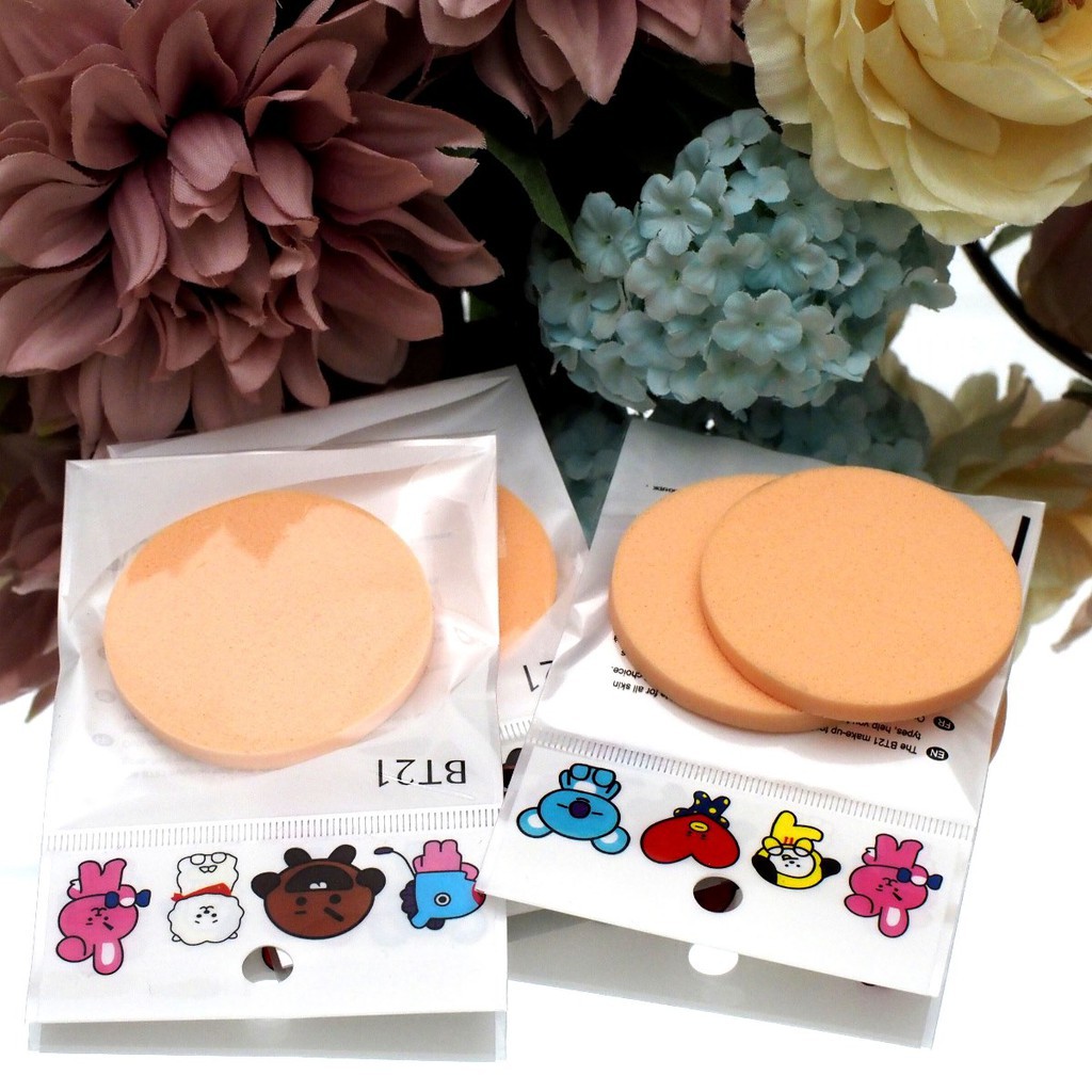 Spons Bedak / Sponge Bedak Basah BT21 BTS / Sponge Make Up Untuk Wajah / Muka Murah