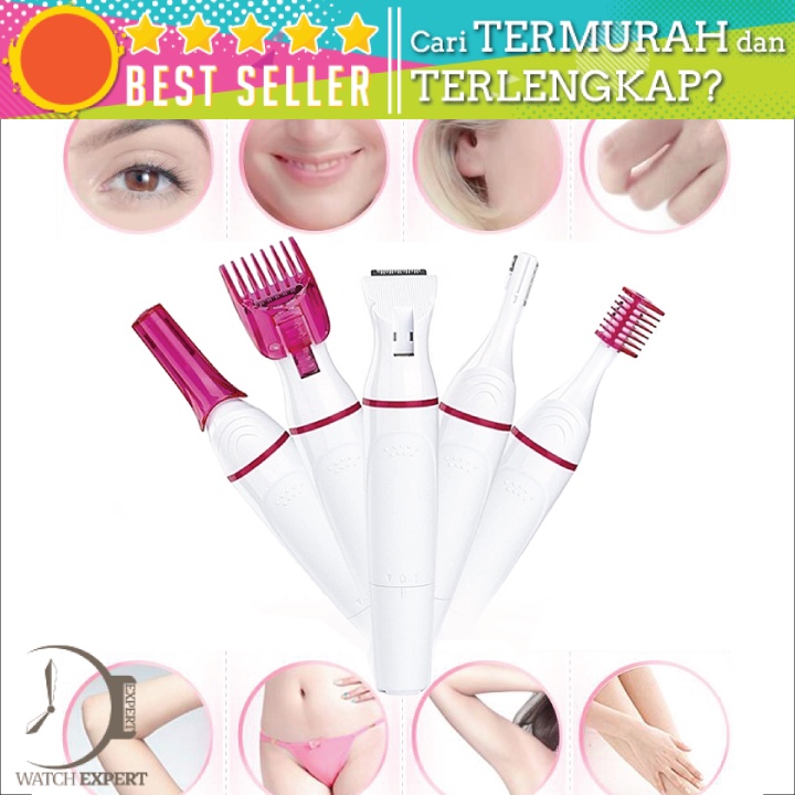 Bisa COD Sweet 5 in 1 Trimmer Shaver Pencukur Bulu Tubuh Elektrik Personal Care - Biutte.co GN-062