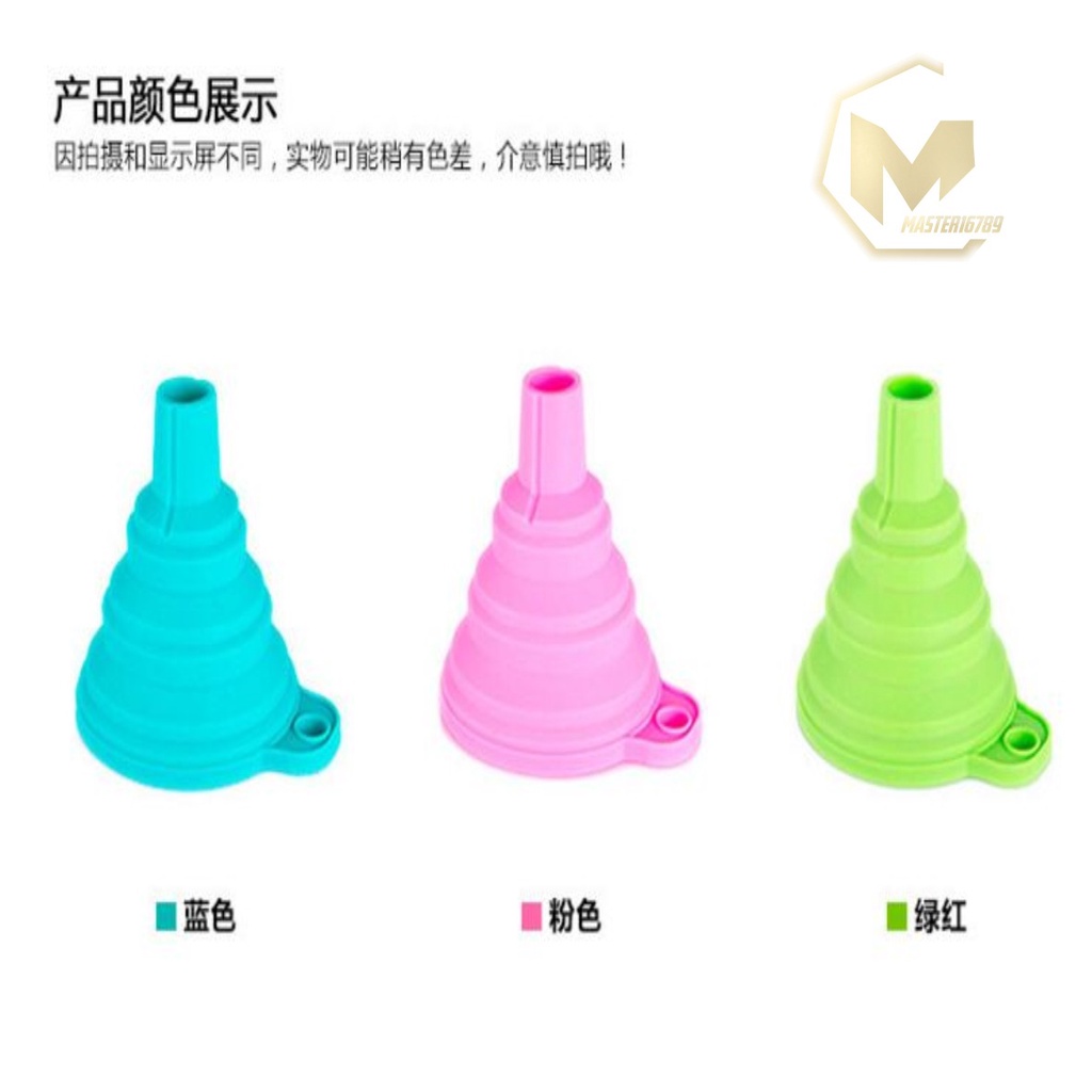 RT75 Corong Silikon Lipat untuk refill sabun minyak Sirup Portable Silicone Folding Funnel MA2744