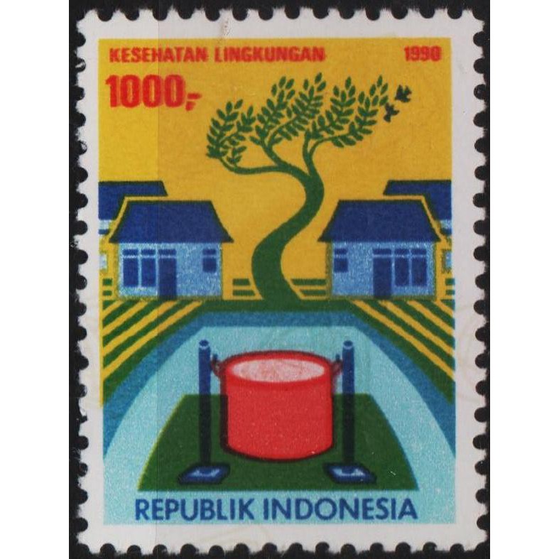 

Perangko Filateli #G80 - Indonesia MNH 1v 24.10.1990 Environmental Health