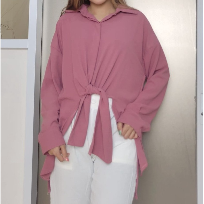 KEMEJA OVERSIZE ZOE/KEMEJA OVERSIZE/KEMEJA WANITA CRINKLE/KEMEJA BAHAN CRINKLE