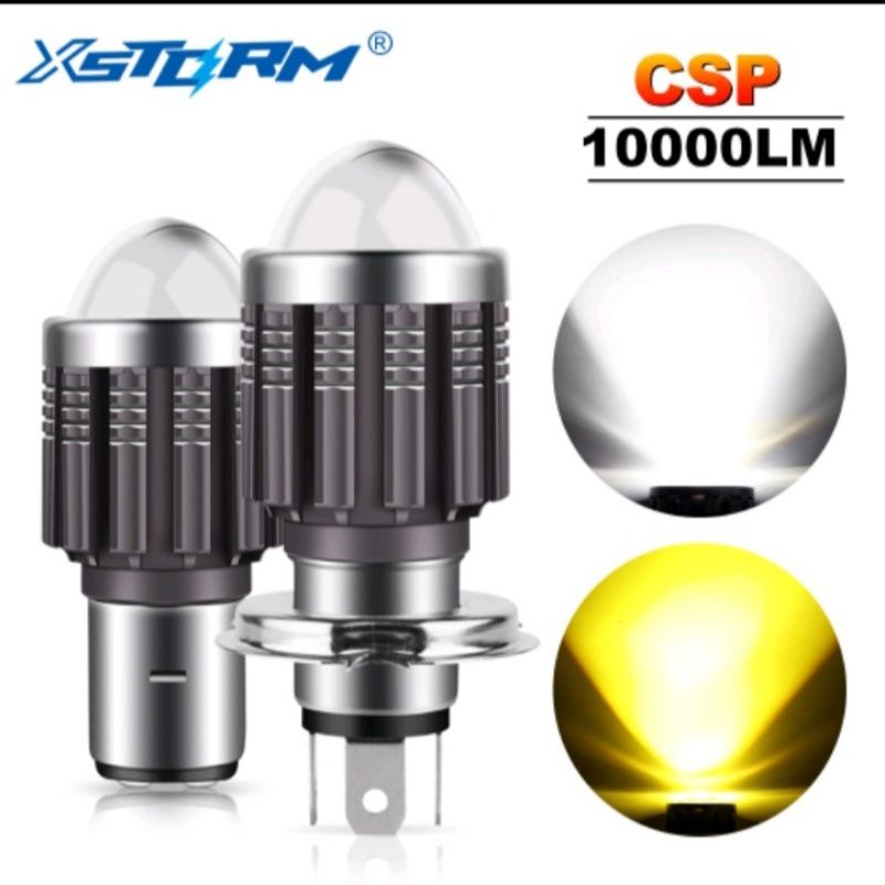 10000Lm H4 LED Moto H6 BA20D LED Lampu Depan Sepeda Motor Lampu CSP Lensa