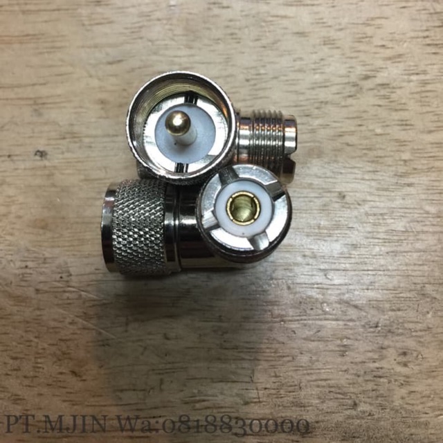 Konektor Adapter UHF male ke UHF female Right Angle 90degre