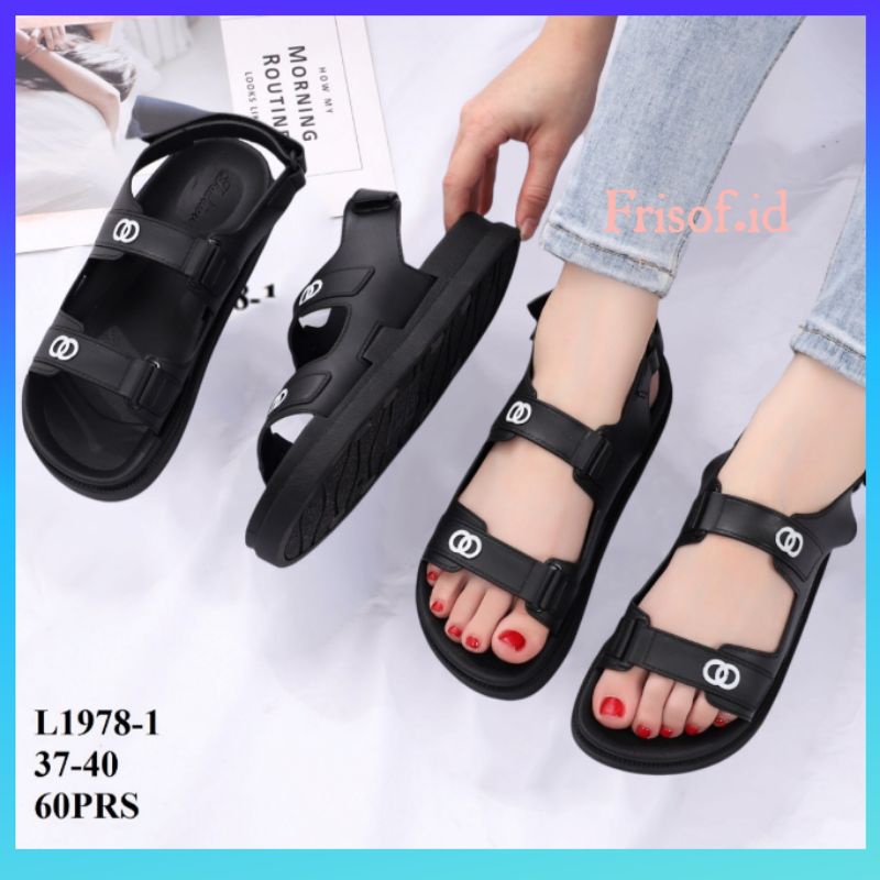 sepatu sandal/sandal karet wanita tali belakang  L 1978-1