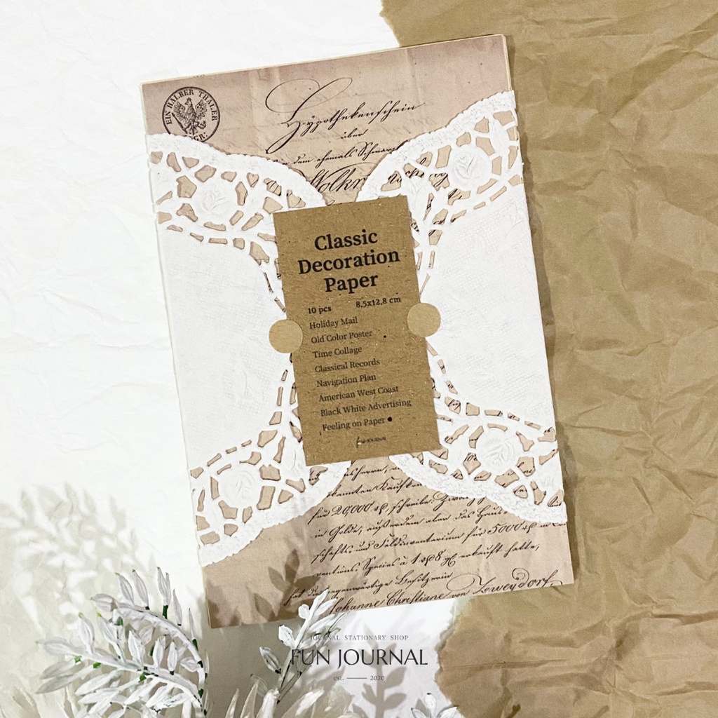 

CLASSIC DECORATION PAPER PACK UNTUK JURNAL JOURNAL PLANNING PLANNER SCRAPBOOK DIY BUJO