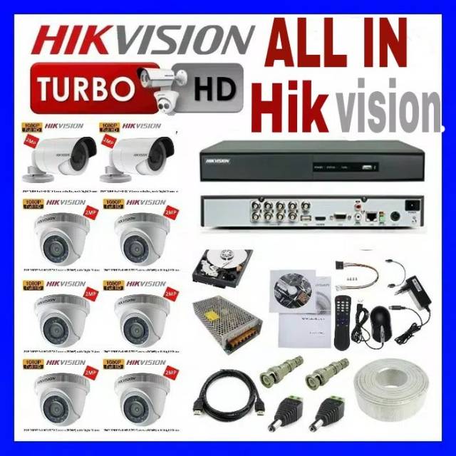 PAKET CCTV MURAH FULL HIKVISION 2MP SIAP PASANG KOMPLIT