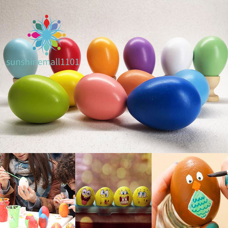 sm01 10pcs mainan diy telur paskah warna warni bahan ...