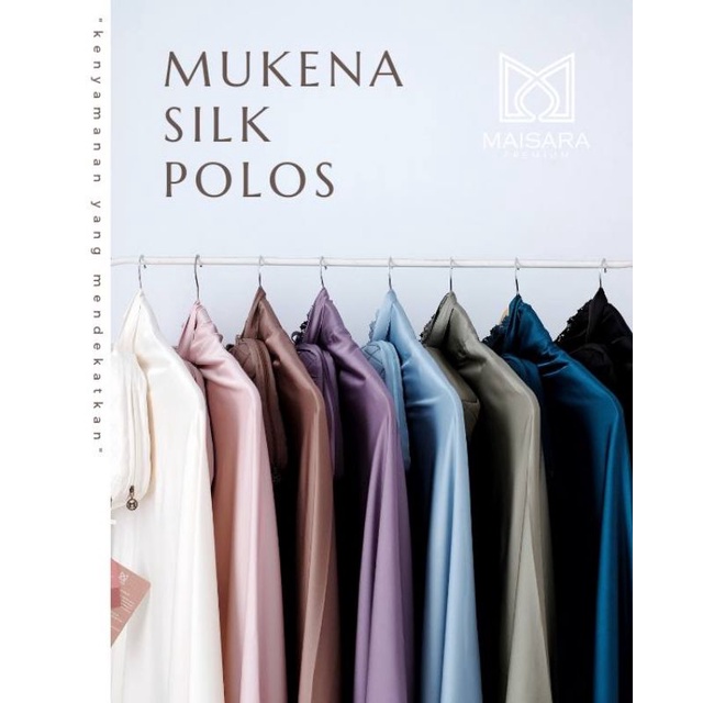 Jual TERLEMBUT DAN EXCLUSIVE MUKENA SILK MAISARA PREMIUM POLOS