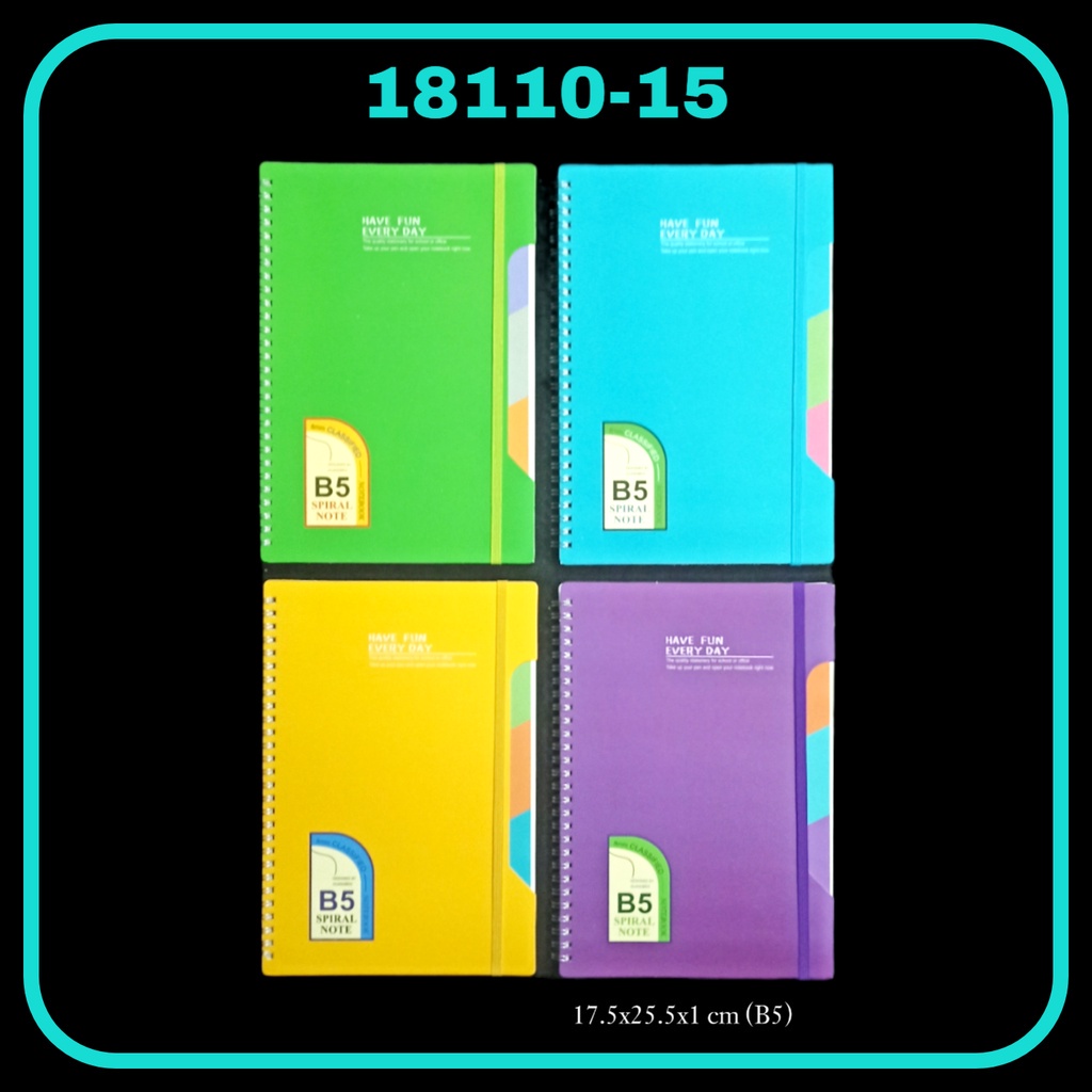 

MJ Buku Tulis Spiral Tali B5-80 Cover Karton/Buku Spiral/Catatan/Note Book/Notebook