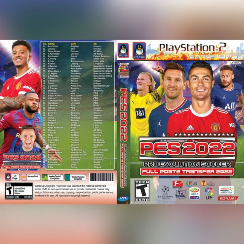 Kaset PS 2 PES 2022 Update Transfer
