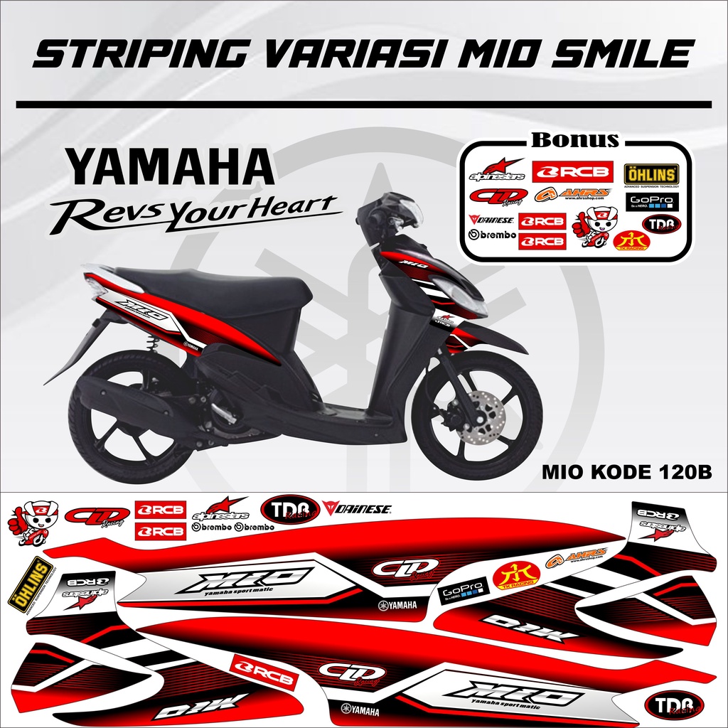 Striping Mio Smile Sticker Lis Mio Variasi kode 120