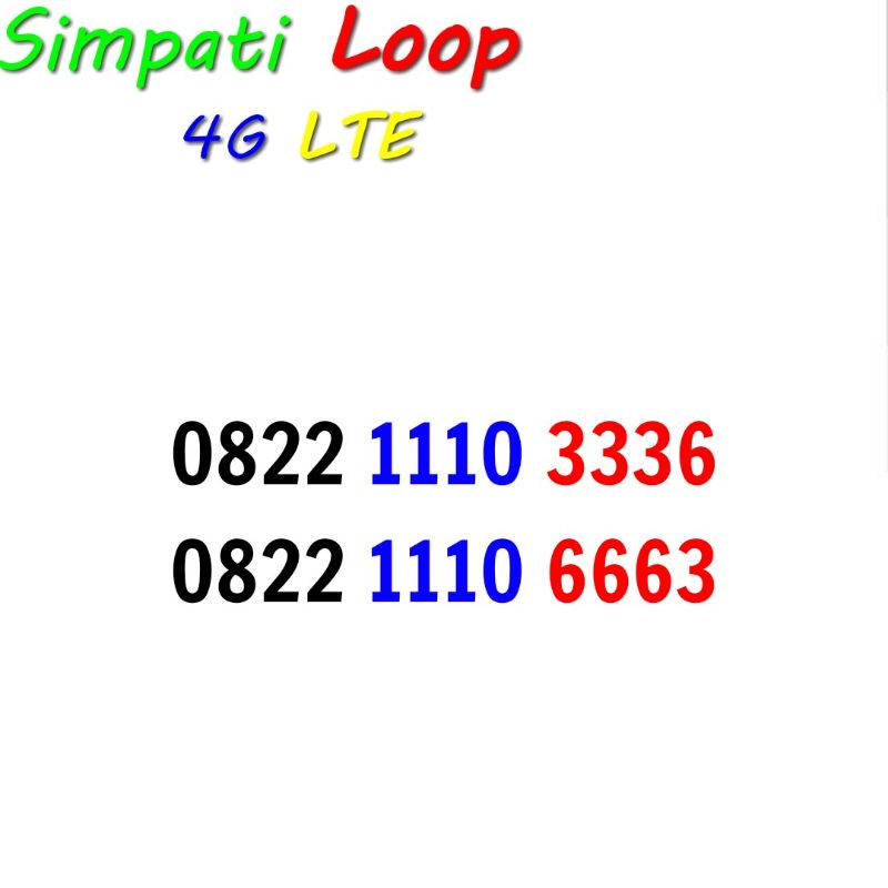 Simpati Loop Nomor Cantik Triple Kuartet