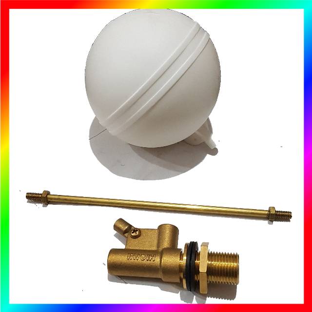 Pelampung bola kuningan HIOSHI 1/2 inci kran otomatis pelampung toren tangki