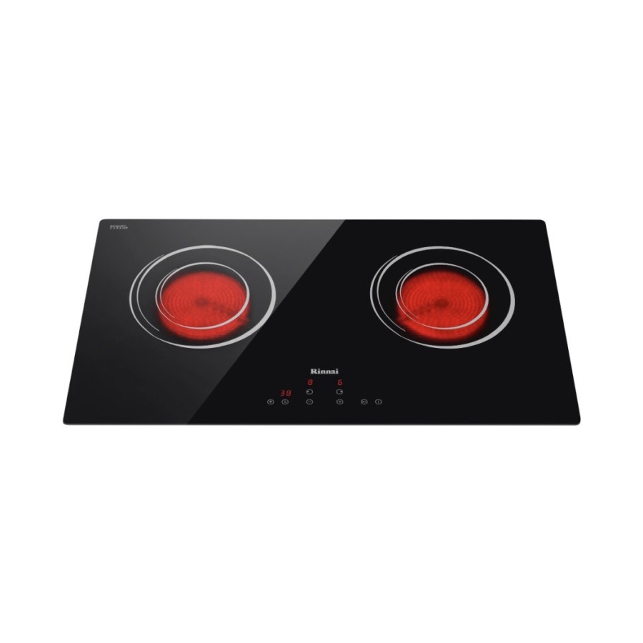 RINNAI Kompor Listrik Vitro Ceramic Tanam 2 Tungku - RB-7012E-CB - 100% ORI