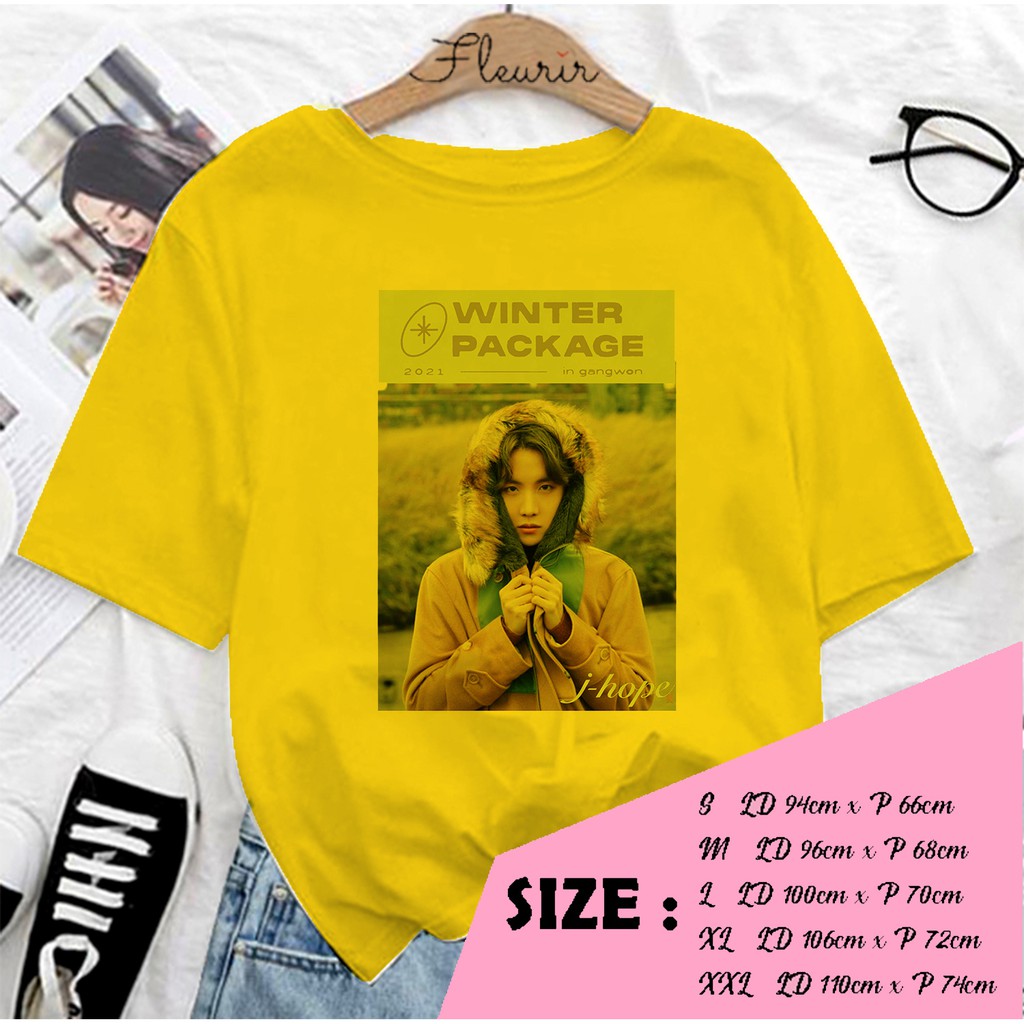 FLEURIR - KAOS  OVERSIZE JHOPE WINTER KATUN KAOS WANITA DEWASA TUMBLR TEE UNISEX JUMBO