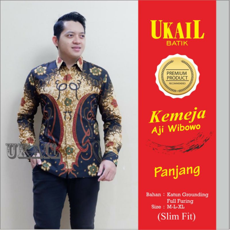 Aji Wibowo kemeja batik pria lengan panjang atasan batik by ukail