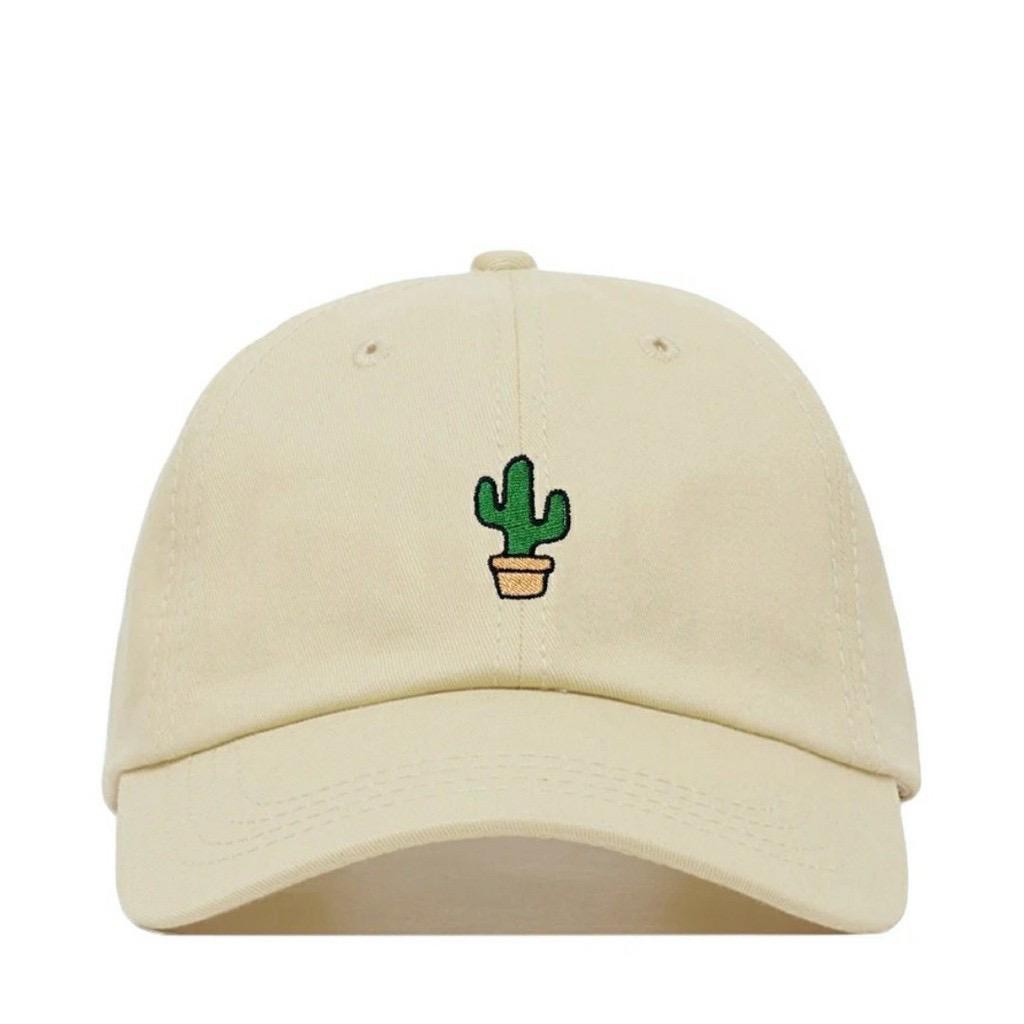 Topi baseball kaktus cream-Kaktus cream twill