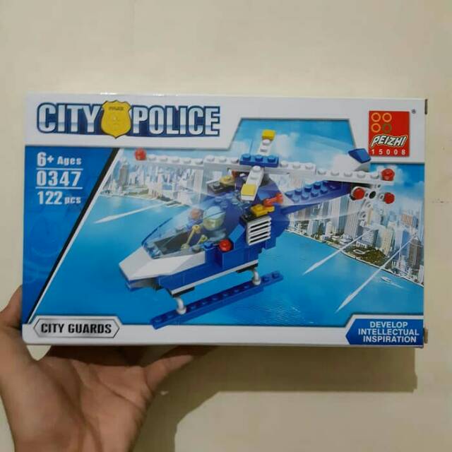 Helicopter City Police - Helikopter 122 pcs Brick Block Peizhi