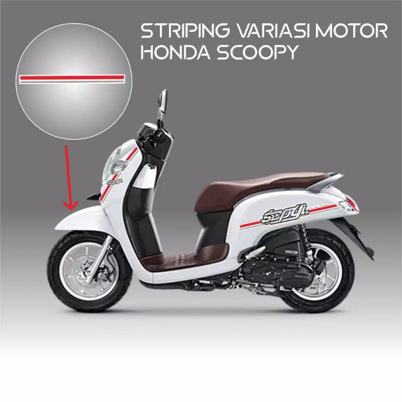 promo stiker sticker motor list motor Vespa Scoopy keren simple
