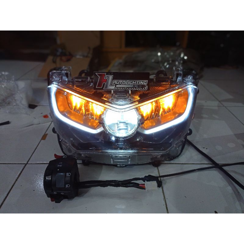 paket Headlamp All New Nmax projie plus Holder Vixion