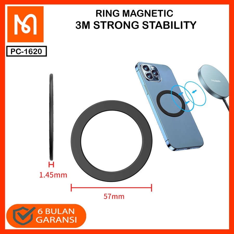 MCDODO Wireless Magnetic Ring Plate Magsafe Iph ,Samsung ,Huawei ORI