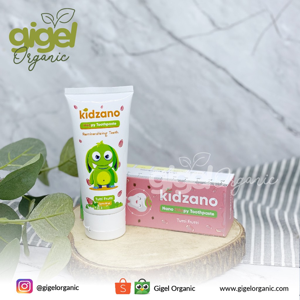 Kidzano Nano Happy Toothpaste 50g Pasta Gigi Odol Anak, Nano Hydroxyapatite