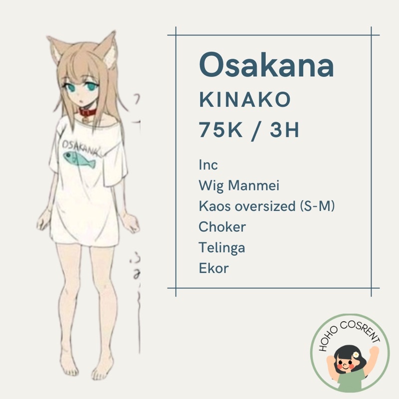 [AVAIL] RENT/SEWA KINAKO OSAKANA NEKO COSPLAY