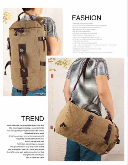 Tas Ransel Kanvas Import AER134