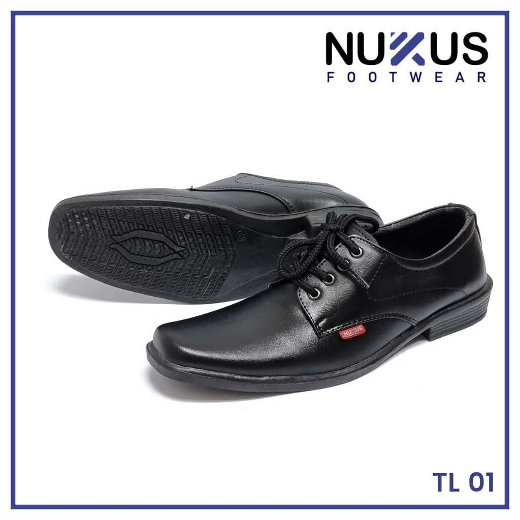 Sepatu Pria Pantofel Tali Hitam - TLM