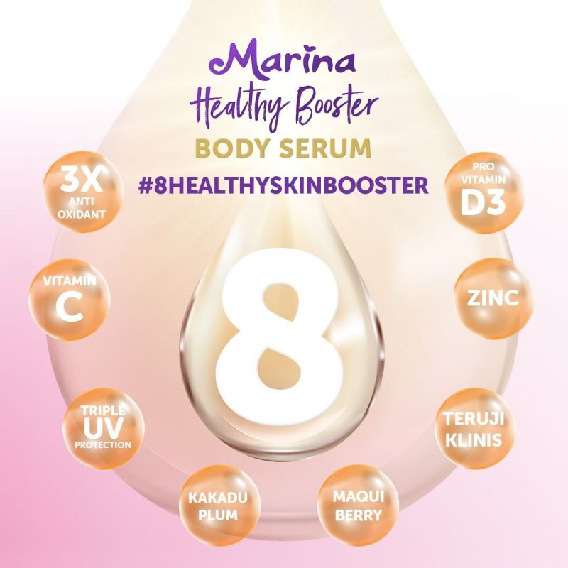 MARINA BODY SERUM - HEALTHY BOOSTER BRIGHT SERUM - MAQUI DAN KAKADU C 185 ML