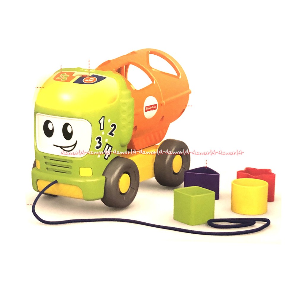 Fisher Price Sort &amp; Spill Learning Truck Mainan Truk Masukan Balok Ke Truk