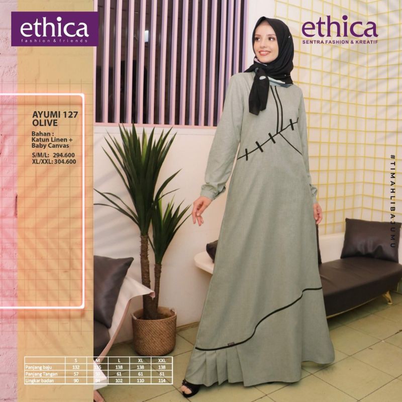 BAJU MUSLIM GAMIS CASUAL ETHICA AYUMI 127
