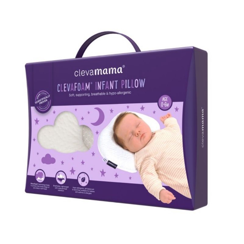 Clevamama Baby ClevaFoam® Infant Pillow 0-6 M/Bantal Anti Peyang Bayi