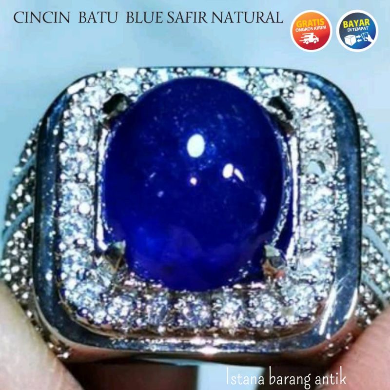 CINCIN BATU BLUE SAFIR ASLI NATURAL