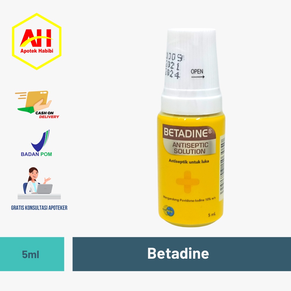 Jual Betadine Betadin Antiseptic Antiseptik Solution 5 Ml 15 Ml 30 Ml