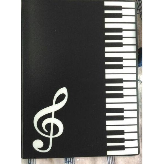 

✨ BISA BAYAR DITEMPAT✨ Keyboard and G Clef Clear Folder TERJAMIN Kode 563