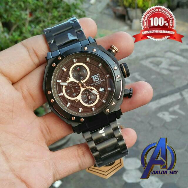 Jam Tangan Pria T5 H3631 Chronograph Sport Original WR free box papper bag