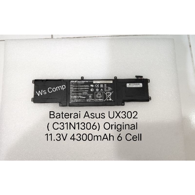 Baterai ASUS Zenbook UX302 C31N1306 6 Cell Original