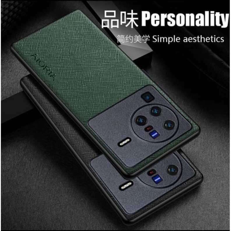 Vivo X80 PRO 5G case canvas cross pattern premium case