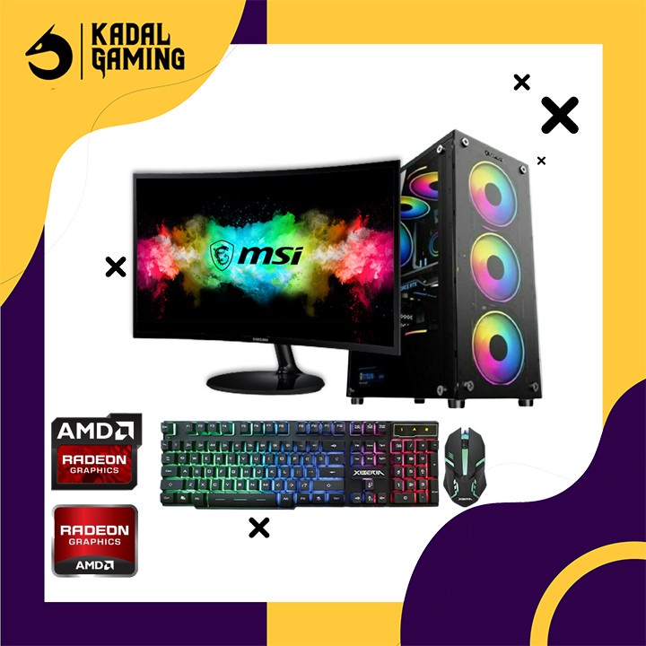 PC Gaming Intel Core i5 VGA GT 1030 Nvidia 8GB RAM PC Gaming Fullset Desain Client Server Live Stream Komputer