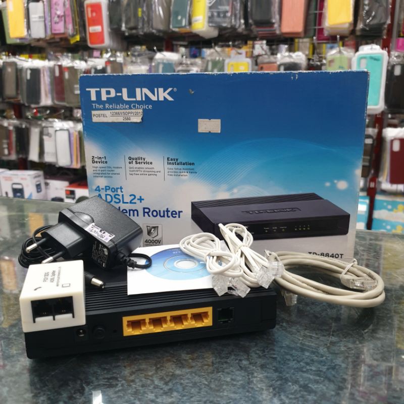 TP LINK TD-8804T Modem Router 4-Port ADSL2+ 10/100 m