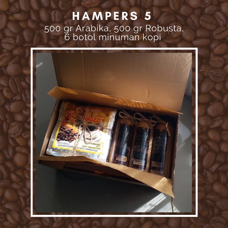 

Hampers Kopi | Hampers 5 | Hampers Bubuk Kopi dan Minuman Kopi