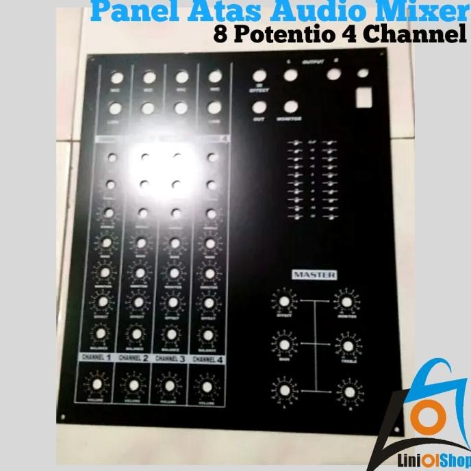 Panel Atas Audio Mixer 8 Potentio 4 Channel