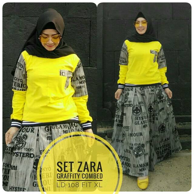 Set zara kombinasi kombed