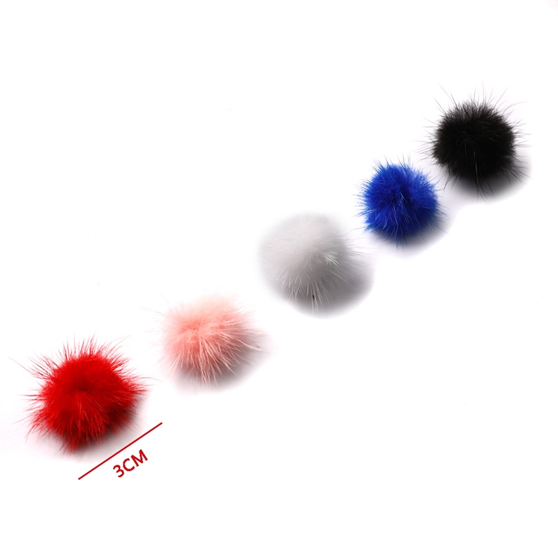 &lt; E2id &amp; &gt; 10PCS Bola Pompom Bulu Mink Mini Untuk Dekorasi Nail Art DIY