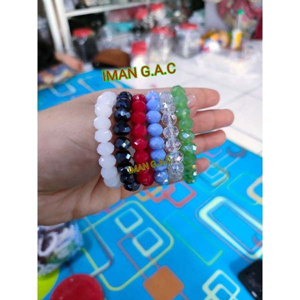 gelang kristal anak 8mm/gelang kristal ceko/gelang anak/aksesories gelang crystal kristal ceko