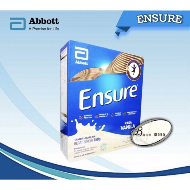 Susu ensure vanilla 150 gram ( susu nutrisi lengkap dewasa &amp; lansia )