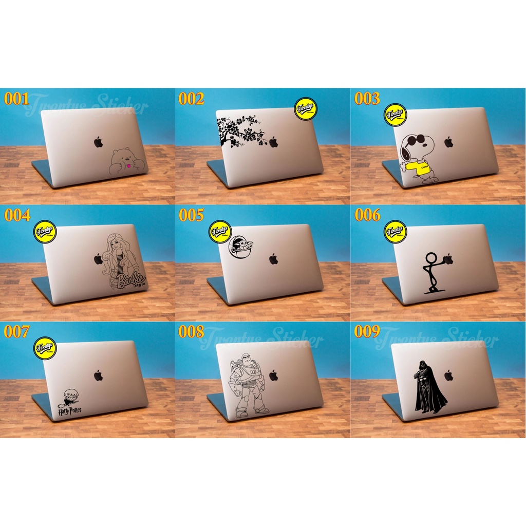 Decal Sticker Laptop Stiker Kartun We Bare Bear Ice Bear Laptop
