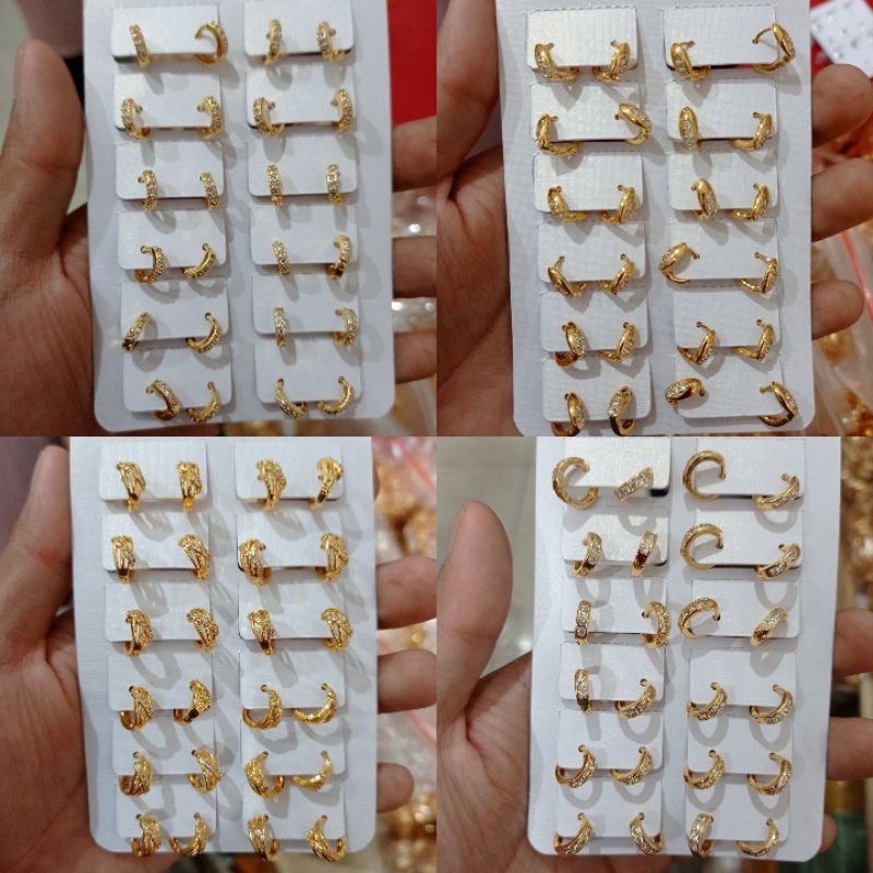 paket usaha anting anak ada mata, isi 4 lusin / 48 PCS