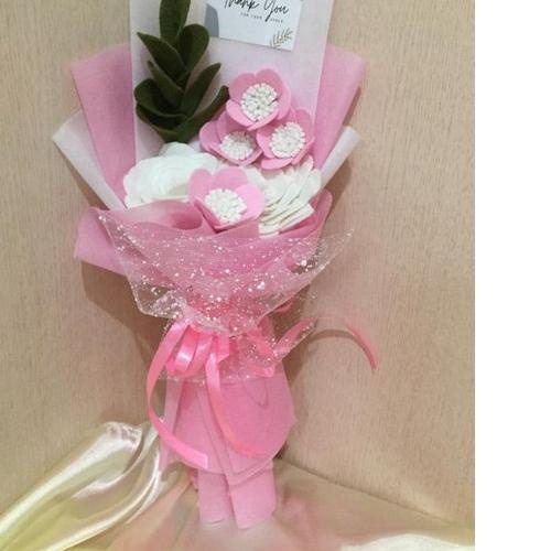 ( BPCN ) Bucket bunga flanel 2 Tangkai